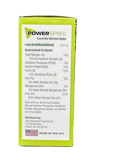 Power Spike for EVERGREENS, Fertilizer Spike. Essential Nutrient Spike Fortified with Iron to Feed All Types of evergreens and Address Common Deficiencies (30 Spikes - 9.6 lbs) (30)