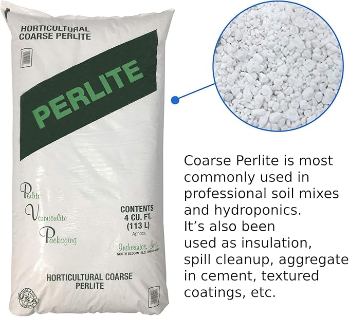 Organic Perlite Planting Soil Additive, White, 4-Cubic Feet