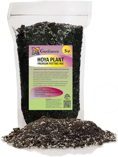 Premium Potting Mix for Hoya Plants by Gardenera - Promote Strong Root Systems and Optimum Nutrient Uptake - 5 Quart