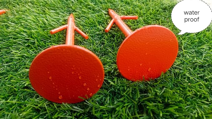Pack of 6 Survey Land Marker in Orange Color/Property Stakes in Metal/Ground Markers Property Linemarker Boundary Stakes