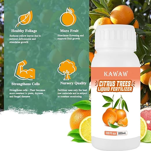 Citrus Fertilizer for All Citrus and Fruiting Trees, Microbial Organic Liquid Plant Food 10 oz (300mL)