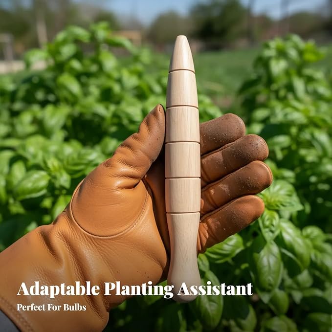 Garden Dibber with Measurement Lightweight Simple to Use 5.91inch Gardening Accessories Practical Handheld Bulb Planting Tool