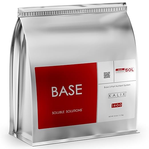 KALIX Base 14-0-0 | Hydroponic Calcium-Nitrogen Fertilizer | Fully Soluble Formula for Veg & Bloom Support | Iron Chelated | Stock Tank Ready | 2-Part System | 25lb