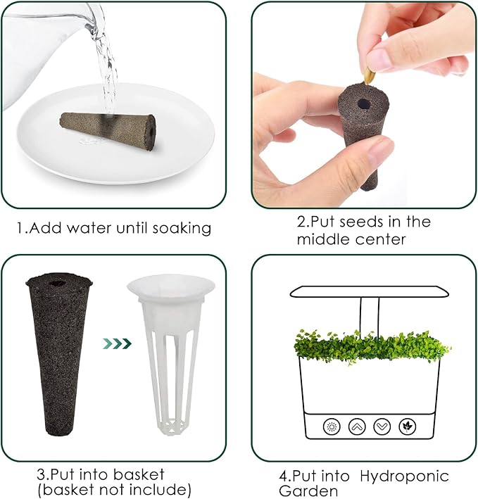 PACETAP 100 Pack Grow Sponges Compatible with AeroGarden, Replacement Refill Grow Sponge for Hydroponic Indoor Garden System