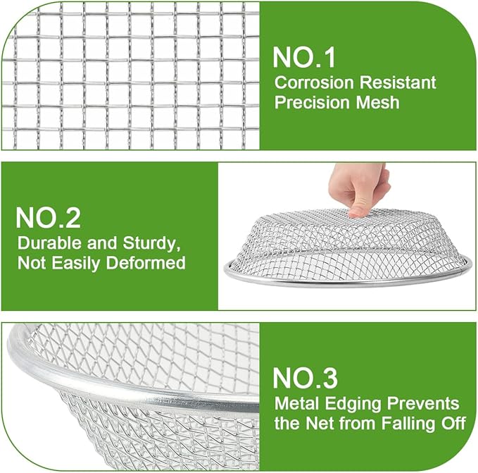 Soil Sifter Galvanized Screen, Soil Sieve for Compost Dirt Sand Rock, Rust-Resistant Sifter for 5 Gallon(1/8in,1/4in)