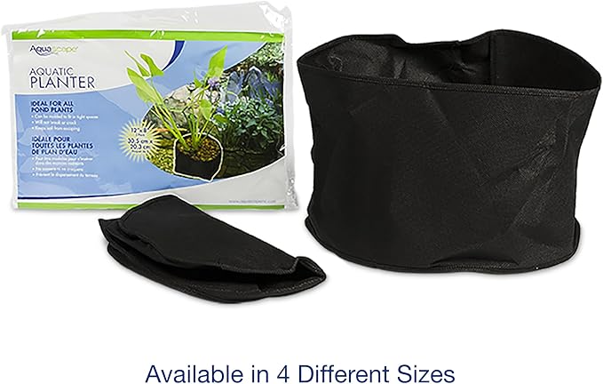 Aquascape Aquatic Plant Pots for Pond and Water Garden, 8-inch x 6-inch, Black, 2-Pack | 98502