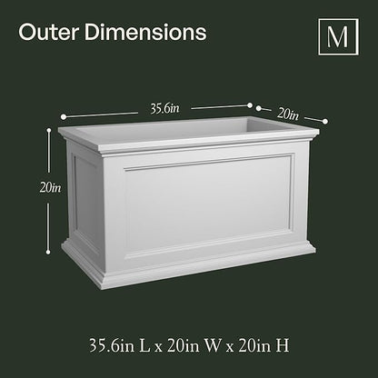 Mayne 5826-ES Polyethylene Patio Planter, 20x20, Espresso