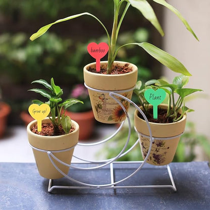 100 pcs Plastic Plant Labels, Thick Garden Labels Plant Tags Seeding Labels, Garden Marker Vegetable Gardening Tag Seed Stake Tag for Outdoor Indoor Potted Plants with Permanent Marking Pen