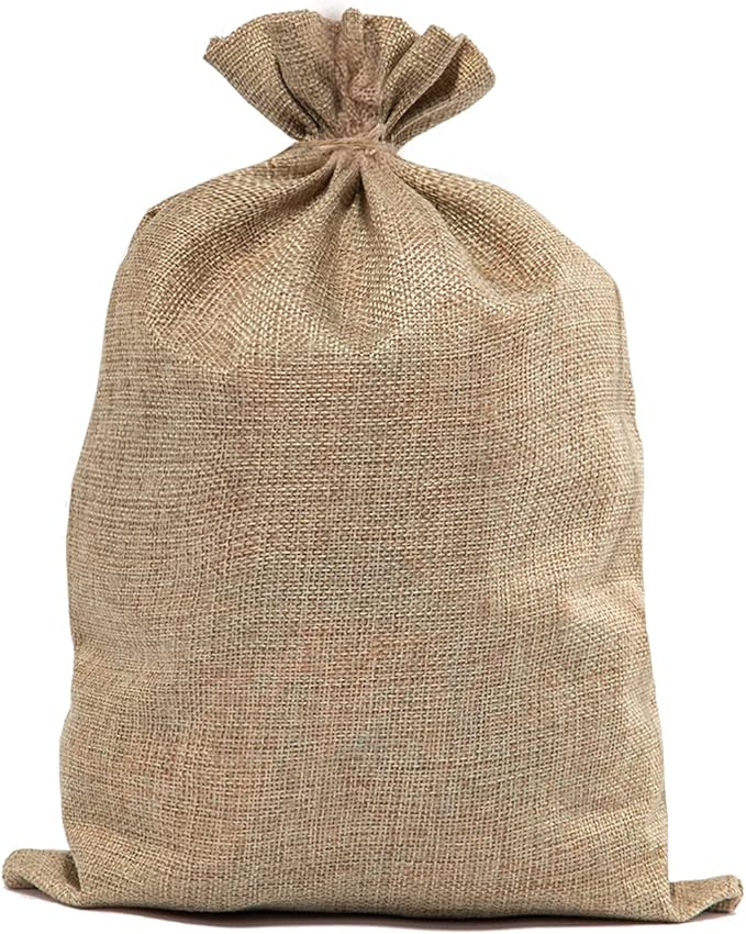 Large Burlap Bags 20x30 Inch Natural Jute Single Burlap Sacks, Reusable Plant Grow Bags Root Vegetable Holders, Strong Potato Sacks for Gardening Planting Food Storage,Outdoor Games for Kids