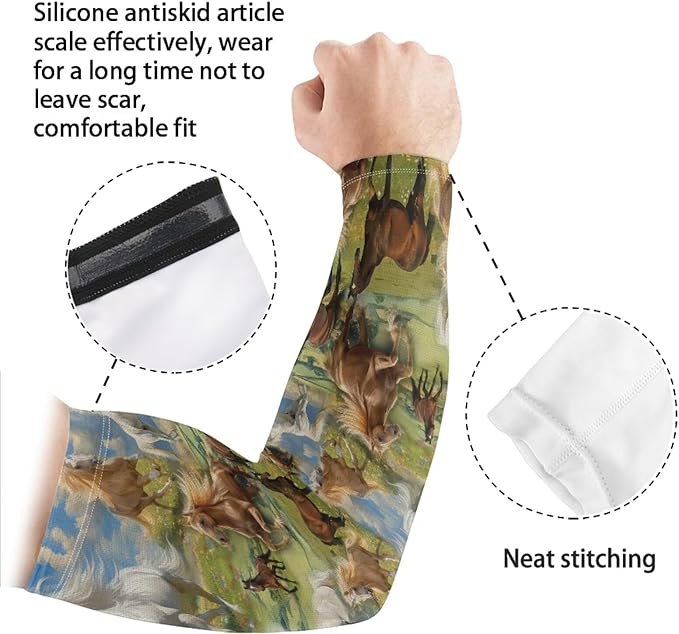 Binienty Unisex Arm Sleeves for Driving, Golf, Cycling, Sports, UV Protector Cooling Arm Sleeves Cover