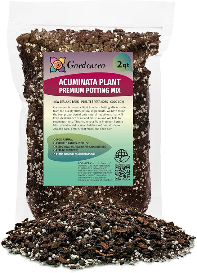 Premium Monstera Acuminata Soil Mix - Expertly Formulated for Strong and Healthy Roots by Gardenera - 2 Quart