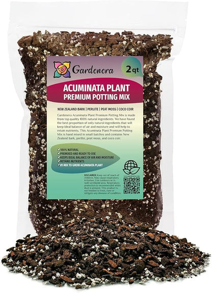 Premium Monstera Acuminata Soil Mix - Expertly Formulated for Strong and Healthy Roots by Gardenera - 2 Quart
