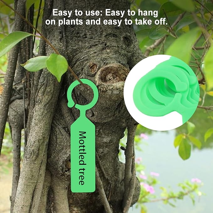 Plastic Plant Labels, 100 Pcs Plant Tags and Labels, Garden Labels Stakes for Hanging Labels for Plant Tree Nursery Seedling Tags Garden Decor(Green)