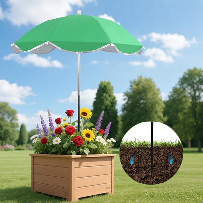 Plant Umbrellas for Outdoor Plants, 25inch Plant Shades for Outdoor Plants with Durable 40'' High M-Shaped Plug for Stronger Wind Resistanc for Plants, Potted Plant, Garden Beds