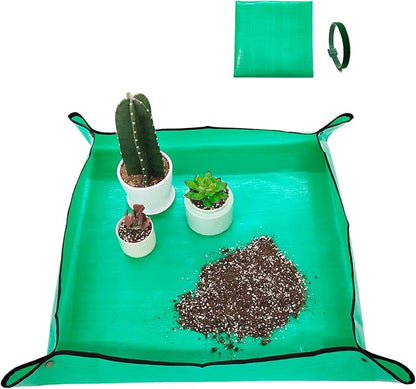 26.8" X 26.8" Repotting Mat for Indoor Plants and 5 lbs Succulent Cactus Soil Potting Mix,Perfect for Gardener