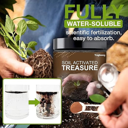 Soil Activated Treasure-You Will Be Amazed! Soil Activation Treasure, Soil Penetrant and Wetting Agent, Organic Soil Improver, Premium Soil Activator Improve Plant Growth (2 Bottle*400g)