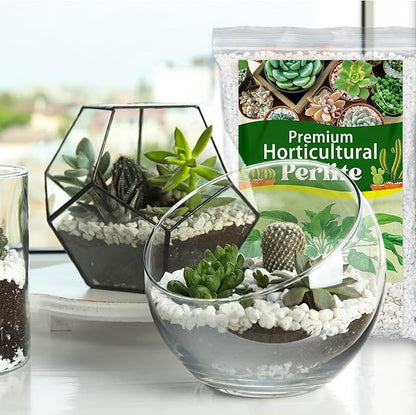 Organic Horticultural Perlite,Natural Perlite Improved Drainage, Ventilation & Root Growth,Perlite Conditioner Potting Mix for Orchids,Succulents,Indoor & Outdoor Plant and Gardening-2QT