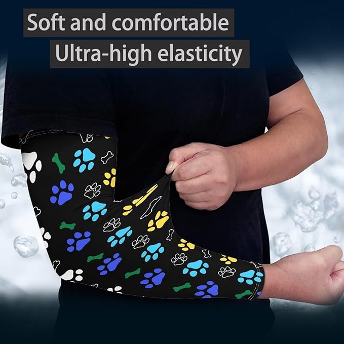 Binienty Unisex Arm Sleeves for Driving, Golf, Cycling, Sports, UV Protector Cooling Arm Sleeves Cover