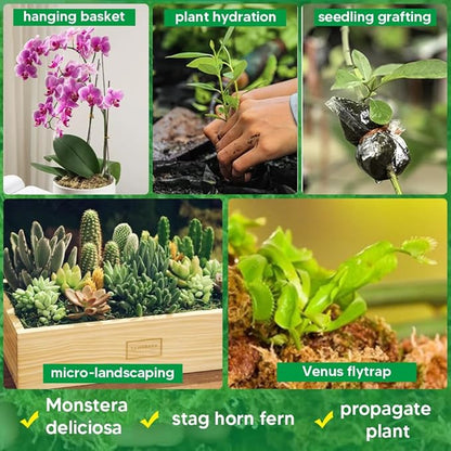Natural Long Fiber Sphagnum Moss 1196QT for Orchid Potting Mix, and Moss Pole for Plants Indoor. Ideal for Propagating Plants, Maintaining Humidity for Reptiles, Isopods in Paludarium (22 lb)