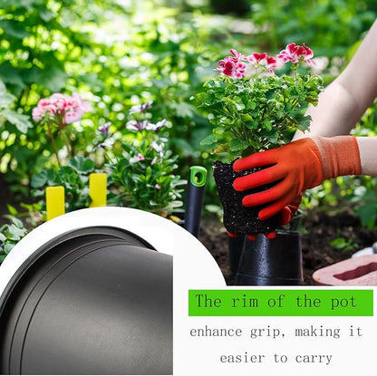 2 Gallon Plastic Nursery pots, 15 Pack 8.6 Inch Round Plant Pots with Drainage Holes, 8.6 Inch Planter Pots for Outdoor Indoor Plants, Flowers, Black