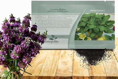 Outsidepride Lemon Bee Balm Seeds - 10,000 Perennial, Easy to Grow & Pollinator Friendly Melissa officinalis Flower Seeds for Planting Mint Scented Leaves & Edible Blooms, Great for Teas & Potpourri