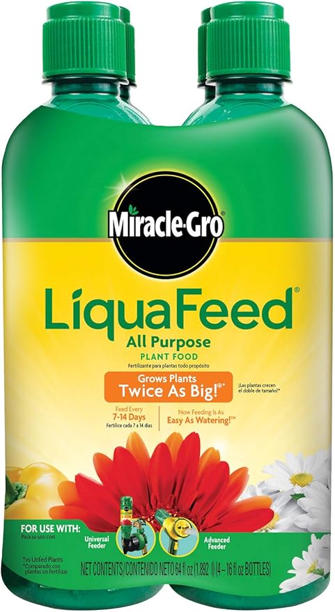 Miracle-Gro LiquaFeed All Purpose Plant Food Advance Starter Kit and Refills Bundle: One Feeder and Five Bottles