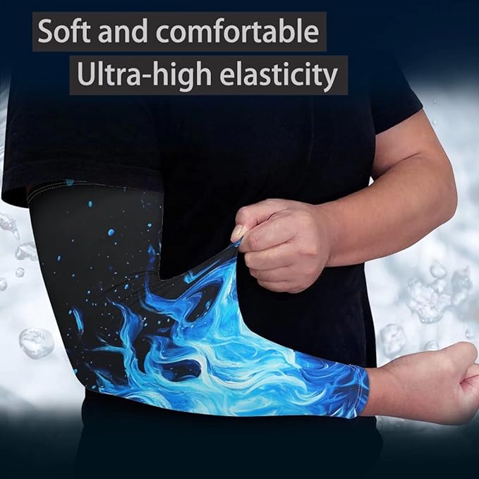Binienty Unisex Arm Sleeves for Driving, Golf, Cycling, Sports, UV Protector Cooling Arm Sleeves Cover