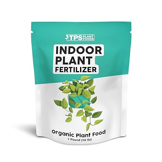 TPS NUTRIENTS Organic Indoor Plant Food, Slow Release Dry Granular Fertilizer for Indoor Houseplants - 1 Pound (16 Oz)