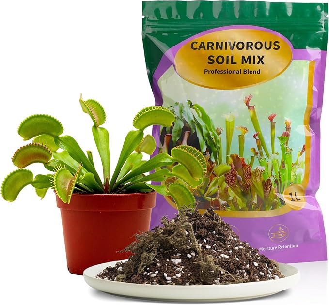 Premium Carnivorous Plant Soil for Venus Fly Trap Live Plants 10qt | New Upgraded Formula with High Drainage & Breathability