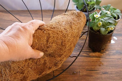 2PCS Round Replacement Coco Liner for Hanging Basket, 12 inch Coconut Fiber Plant Basket Liner for Garden Planter Flower Pot (12 inch Round)