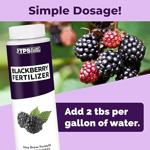 BlackBerry Fertilizer for BlackBerry Plants, Supports Healthy Growth and Plump Berries in BlackBerry Plants, Liquid Fertilizer by TPS Plant Foods, 8 oz (250mL)