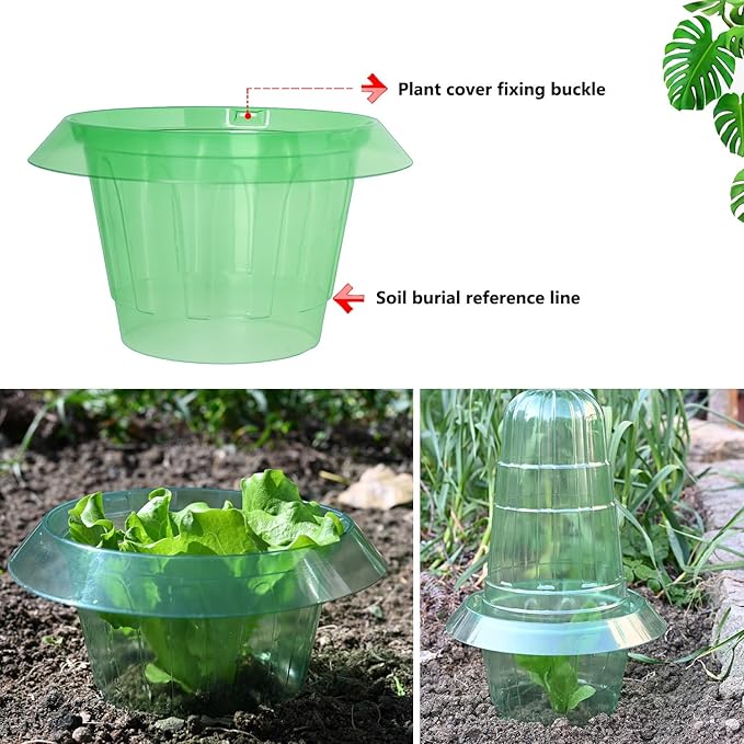 10 Pack Slug Collars for Plants,Medium-Sized Snail Protection Ring, Provides Effective Protection Against Snails for Your Salad Plants and Others Plants.