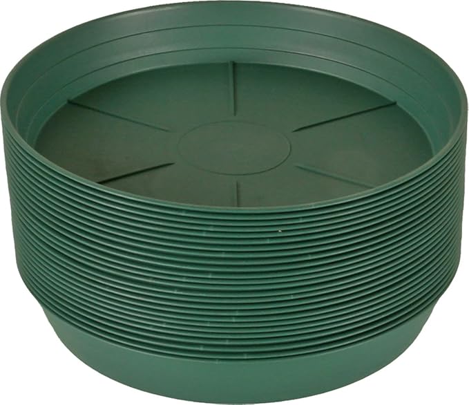 Hydrofarm HGS10P Green Premium Saucer 10-Inch, 25 Count(Pack of 1), 10 inches