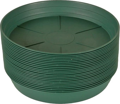 Hydrofarm HGS10P Green Premium Saucer 10-Inch, 25 Count(Pack of 1), 10 inches