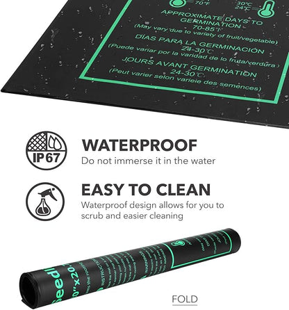 BN-LINK Seedling Heat Mat Warm Hydroponic Heating Pad Waterproof 20" x 20.75" for Seed Starting Greenhouse and Germination, 2 Pack