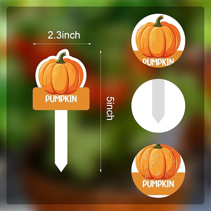 60pcs Vegetable Plant Label Signs - 26 Styles Garden Stakes Tags with Name & 8 Blank Markers Waterproof Fruit Plant Tag for Indoor Outdoor Garden Nursery Greenery Seedling Potted Plant Decoration