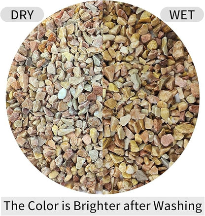 2 lbs Pea Gravel - 3/8 Inch Small Pebbles Rocks for Indoor Plants, Succulents, Cactus, Fish Tank, Terrarium, Landscaping and Decorative Stones(32 oz, 6-9 mm)