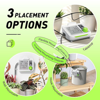 RAINPOINT Large Display Automatic Plant Waterer Indoor for Pot Plants,Cycle & Soak Mode Vacation Self Watering Drip Irrigation System Device Kit Office Patio Greenhouse Grow Tent Water 10-15 Plants