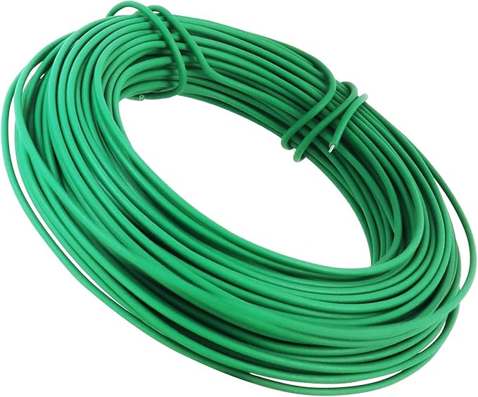 100FT Soft Plant Ties, 2.5mm Heavy Duty Rubber Coated Garden Twist Tie Wire with Metal Core, Reusable Damage-Free Support for Tomatoes, Climbing Plants, Vegetables & Vines
