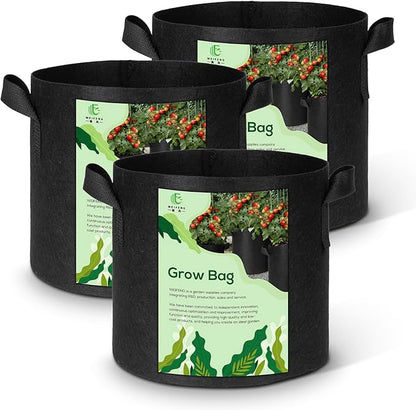 WEIFENG 3-Pack 40 Gallon Grow Bags, XL Heavy Duty Fabric Planter with Handles for Extra Large Trees, Big Shrubs