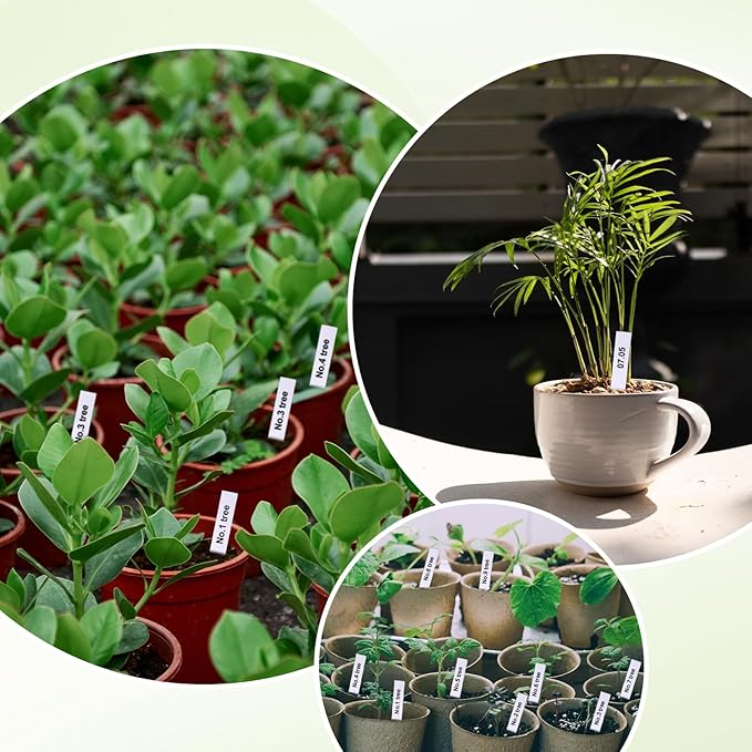 1500 Pcs 4 Inch Plastic Plant Nursery Garden Labels Waterproof Pot Markers Garden Stake Tags, White