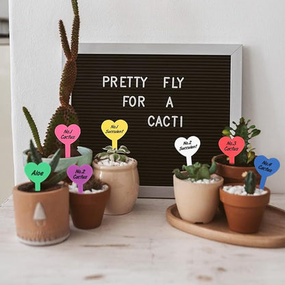 100 pcs Plastic Plant Labels, Thick Garden Labels Plant Tags Seeding Labels, Garden Marker Vegetable Gardening Tag Seed Stake Tag for Outdoor Indoor Potted Plants with Permanent Marking Pen