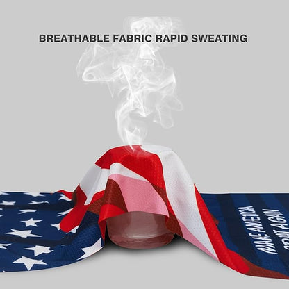 Bilymate USA Flag Cooling Neck Gaiter UPF 50+ Seamless bandana, Breathable Mesh holes Tube headwear bandana headband for Men & Women