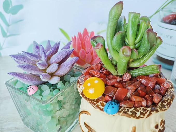 ZHIYUXI Carnelian Crystal Chips Fish Tank Gravel Vase Filler Stones Crushed Crystals Gemstone Polished Healing Crystals Natural Quartz Stone 0.44lbs