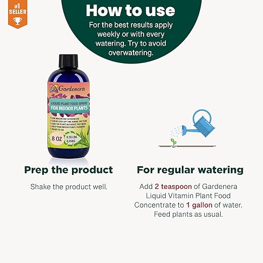 Gardenera Plant Growth Superfood for Jade Plant with 18 Essential Vitamins & Minerals - Organic Plant Food Fertilizer - Micro-Fungi and Bio-Organisms for Jade Plant Care & Growth Enhancement - 8oz