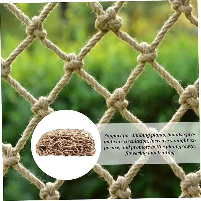 Yeory Jute Plant Support Netting Jute Garden Netting for Plants Natural Garden Trellis Twine Net for Pea Bean Climbing Vegetable 79x394 in, Garden Netting for Plants