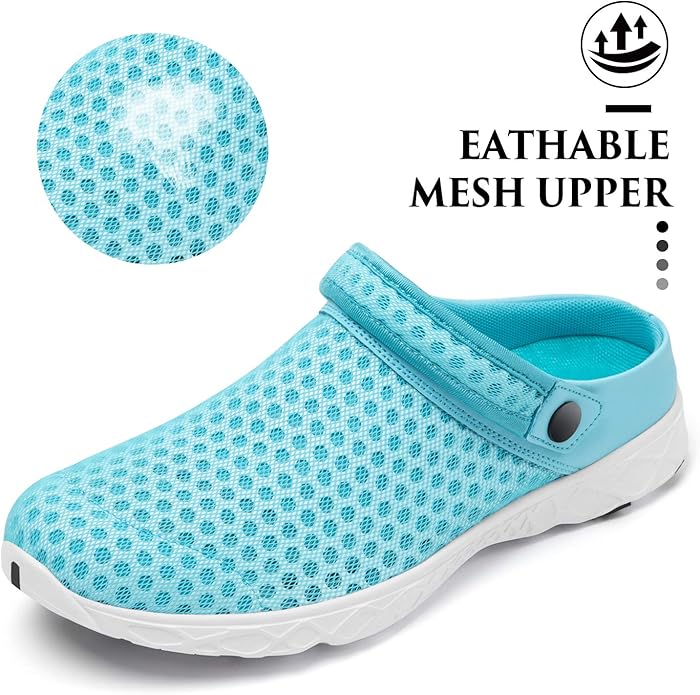 SAGUARO Men's Women's Quick Dry Garden Shoes Lightweight Breathable Gardening Clog Water Shoes Mesh Sandals for Sports Outdoor Beach Pool Exercise