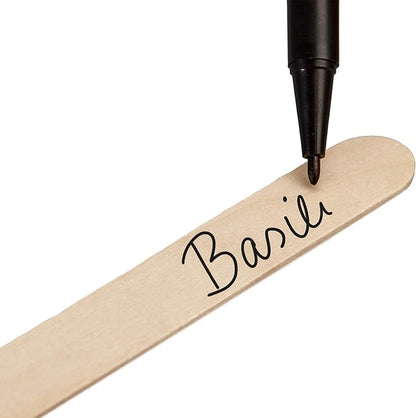 Plant Markers: 50 Wooden Plant Name Tags and Marker Pen – Plant Labels Wooden, Plant Tags, Seedling Labels – Gardening Name Tags, Garden Sign OwnGrown