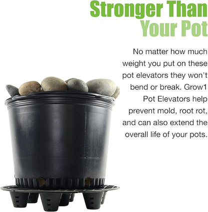 Grow1 16-Inch Pot Elevators for Plants (6-Pack)