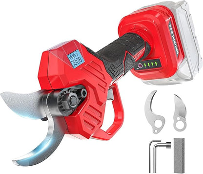 Electric Pruning Shears Compatible with Milwaukee 18v, 26000RPM Cordless Pruning Shears with Brushless Motor, LCD Display, Adjustable Cutting Diameter 0.8-2 Inch for Tree Trimmer (Tool Only)
